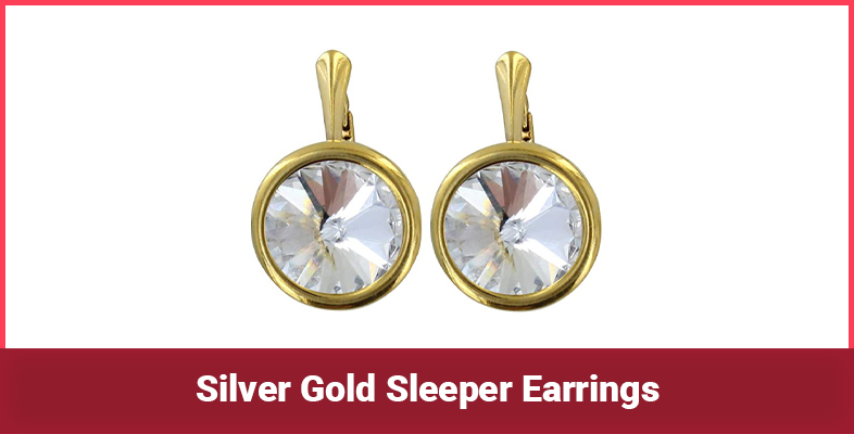 Silver Gold Sleeper Earrings