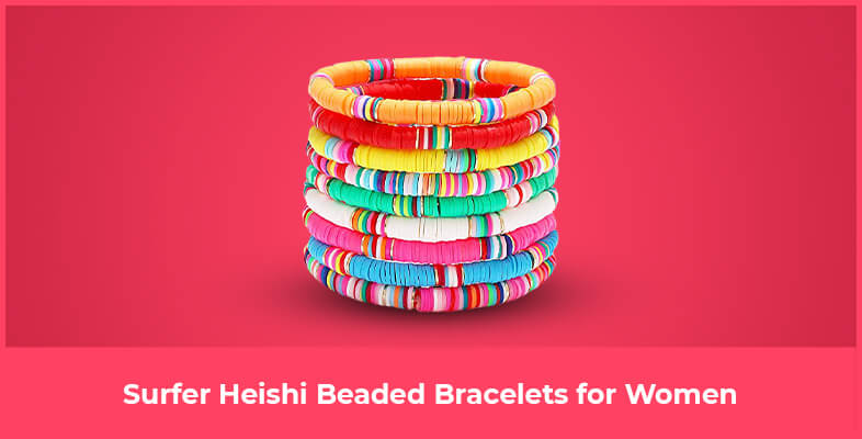 Surfer Heishi Beaded Bracelets for Women