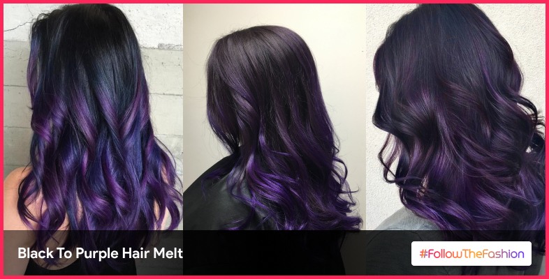 Black To Purple Hair Melt
