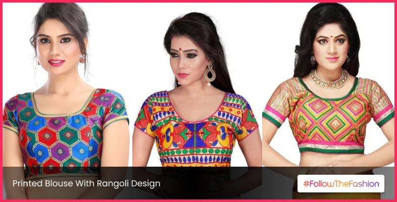 Printed Blouse With Rangoli Design