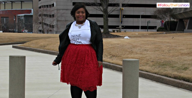 Plus Size Red Skirt 