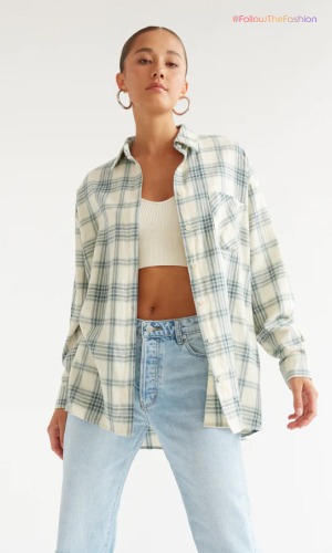 Plaid Or Flannel Oversized T-Shirt 2