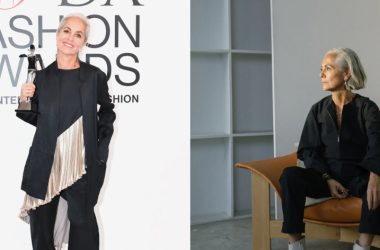 Mario Cornejo an Woman Designer Lifting The CFDA Lifetime Achievement 2023 Award